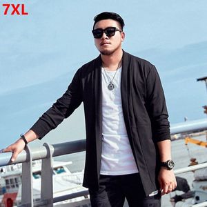 Grote maat lange vest mannen grote maat windbreaker jacket man plus size vest jas open stitch