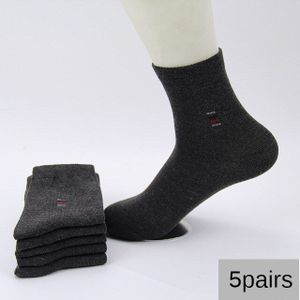 5 Pairs = 10 Stuks Van Mannen Sokken Mode Zakelijke Sokken Mannen Effen Kleur Hoge Ademend Katoen casual Mannen Sokken