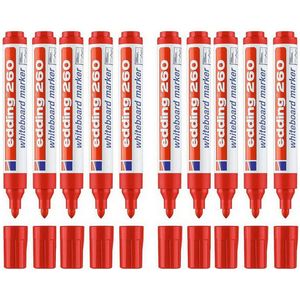 Seresstore Eddıng Whiteboard Pen 10 Stuks Pack Zwart Blauw Rood Groen