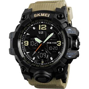 50M Waterdichte Heren Sport Digitale Horloge Analoge Digitale Horloge Met Dual Time Display El Backlight Chrono Alarm