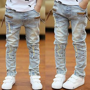 Skinny Jeans Voor Kinderen Klassieke Broek Kids Jongens Jeans Kinderen Denim Kleding Trend Lange Bottoms Baby Boy Casual Broek 4-12Year