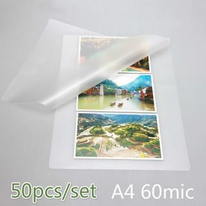 60 Mic A4 Huisdier/Foto &#39;S/Documenten/Certificaten/Foto Warmte-Afdichting Film Thermische Verpakking Papier 50pcs / Batch Foto Film