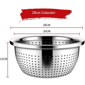 Roestvrijstalen Keuken Zeef Hoge Groente Fruit Wassen Vergiet Micro Geperforeerde Zeef Sterke Base met