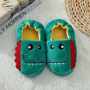Kids Dinosaurus Slippers Comfortabele Baby Warm Katoenen Schoenen Jongens En Meisjes Huis Indoor Dier Pluche Slippers