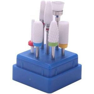 7 Pcs Gecombineerde Mengen Keramische Frezen Voor Manicure Verwijderen Gel Vernis Nail Boor Kits