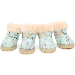 Snoep Kleuren Thicken Warm Hond Schoenen Anti-Slip Hond Laarzen Sokken Winter Puppy Regen Sneeuw Booties Schoeisel Voor kleine Honden