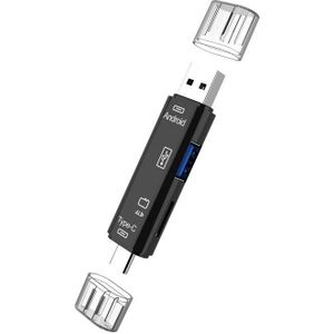 Type C & Microusb & Usb 3 In 1 Otg Kaartlezer High-Speed Universal Otg Tf/Usb voor Android Computer Uitbreiding Headers