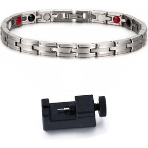 Vinterly Energie Magnetische Armbanden Voor Vrouwen Chain Link Gezondheid Germanium Roestvrij Stalen Armband Vrouwen Charm Armbanden Bangles