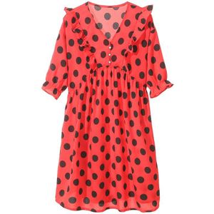 8220 # Dot Chiffon Moederschap Verpleging Blouses Losse Borstvoeding Shirt Voor Zwangere Vrouwen Zomer Zwangerschap Feeding Tuniek