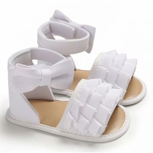 Zomer Kind Baby Meisje Sandalen Leuke Bloem Bows Hoge Hulp Zachte Zool Schoenen Prewalker Pasgeboren-18 Maanden Anti- slip Kwastje Paragraaf