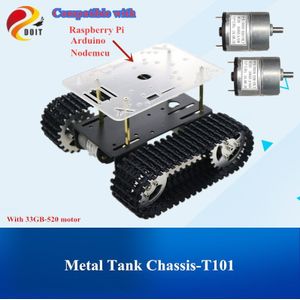 Smart Robot Tank Chassis Gevolgd Auto Platform Met 33GB-520 Motor Voor Arduino Diy Robot Speelgoed Deel Mini T101