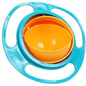 Universele Gyro Babyvoeding Kom Praktische Kids Roterende Balans Kom Voedsel Servies 360 Roteren Spill-Proof Bowl