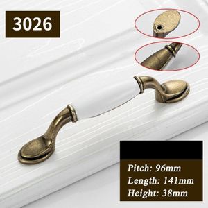 Antieke Deurgrepen Voor Keukenkasten Knoppen En Handgrepen Wit Keramische Deurklink Europese Meubels Schuifladegrepen Pulls