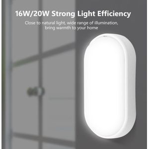Wandlamp Vochtbestendige LED Schot Verlichting 85 V-265 V 16 W 20 W Waterdichte Ovaal/ circulaire Vorm Wandlamp Voor Balkon Badkamer