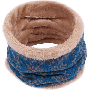 Kind Winter Warm Gebreide Ring Sjaals Print Dikke Binnenkant Super Elastische Knit Uitlaten Jongen Meisjes Kinderen Nek Warmers