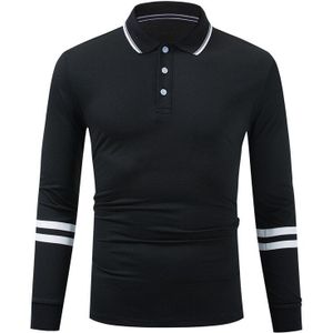Lange Mouw Smart Casual Business 100% Katoenen Polo Shirt Mannen Klassieke Effen Kleur Polo Shirts Kleding, 1001