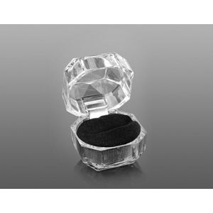 1 Pc Mini Sieraden Organizer Ring Oorbel Acryl Geschenkdoos Opslag Transparante Ring Houder Showcase Tool