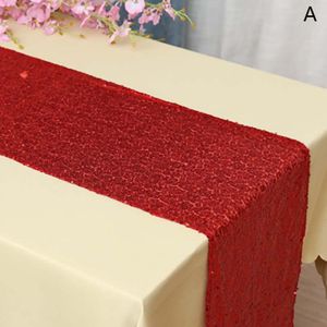 1Pcs Sparkly Rose Gold Sequin Tafellopers Voor Bruiloften Party Kerst Tafel Hotel Diner Doek Decor