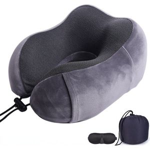 U-vormige Slapen Vliegtuig Kussen Cervicale Gezondheidszorg Beddengoed Traagschuim Nek Kussens Soft Travel Kussen Massage Nekkussen