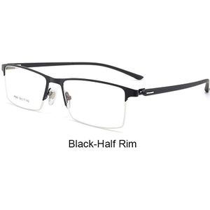 P9960 Mannen Titanium Legering Brillen Frame Voor Mannen Brillen Ip Galvaniseren Legering Materiaal, Volledige Velg En Half Velg