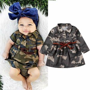 Pasgeboren Baby Baby Camo Jas Lange Mouw Mode Outdoor Lange Trenchcoat + Riem Jongens Meisjes Kleding Top