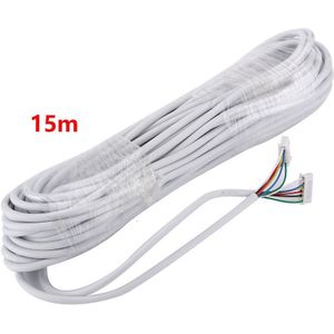 15M 2.54*6P 6 draad kabel voor video intercom Kleur Video Deurtelefoon deurbel bedraad Intercom kabel