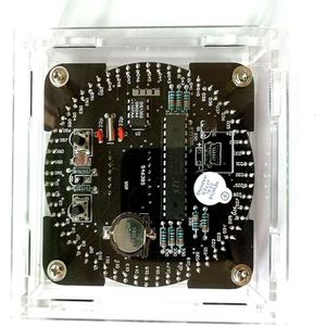 Elektronische Klok Kit C51 Mcu Licht Controle Temperatuur DS1302 Roterende Led Water Lamp Diy Productie Onderdelen