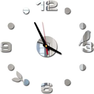 3D Wandklok Diy Acryl Spiegel Stickers Klok Horloge Woonkamer Quartz Naald Europa Horloge Woondecoratie Reloj De Pared