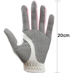 Crestgolf Vrouwen Wit Roze Kleur Golf Hand Handschoenen Anti-Slip Voor Dames