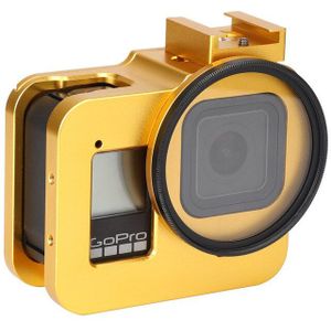 Aluminium Beschermhoes Voor Gopro Hero 8 Black Metal Case Frame Kooi + Uv Lens Filter Voor Go Pro 8 Camera Accessoires