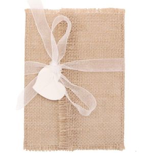 Ourwarm 50Pcs Trouwkaarten Papier Blanco Kaart Hart Kant Jute Envelop Party Gunsten Voor Gast Bruiloft Decoratie