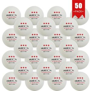 Huieson Drie-Sterren Niveau Tafeltennis Ballen 40 + Mm Nieuw Materiaal Abs 50 100 Pcs Training Ping Pong ballen 2.8G Wit