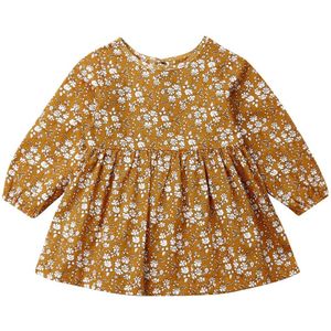 Leuke Baby Meisjes Jurk Herfst Winter Bloemen Lange Mouw Kinderen Jurken Voor Meisjes Peuter Lange Mouwen Baby Meisje Mini Jurk