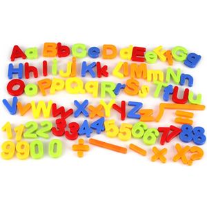 80Pcs Kleurrijke Magnetische Magneet Alfabet Letter Aantal Kinderen Baby Leren Educatief Speelgoed Magneet Letters