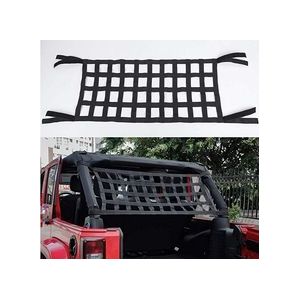 Zwarte Oxford Doek Multifunctionele Magic Sticker Dak Opslag Hangmat Dak Bescherming Netto 4X10 Mesh Geschikt Voor Jeep Wrangler