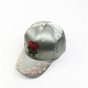1pc Women's Summer Baseball Hats Lovely Embroidered Butterfly/Flower Printing Outdoor Satin Sun Caps for Girls Punk Cool