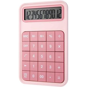 Desktop Rekenmachine, 12 Digit Grote Display Batterij Lcd Display Kantoor Rekenmachine