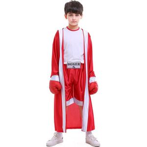 Jongens boksen cosplay kostuum Halloween voor kinderen Rood Blauw Boxer Cos Bokswedstrijd Dress Up Kostuums Party rollenspel