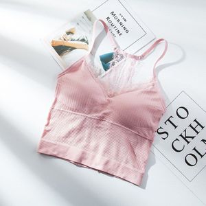 Athvotar Naadloze Kant Tank Tops Vrouwen Vest Ondergoed Vrouwelijke Dieptepunt Top Ondergoed Mouwloos Comfort Hemdje Femme