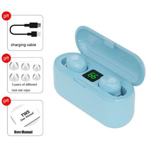 Bluetooth Hoofdtelefoon 5.0 Touch Control Draadloze Headset Led Display Oortelefoon Gaming Auriculares Sport Waterdichte Oortelefoon F9 Tws
