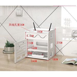 Punch-Gratis Router Wifi Woonkamer Socket Set-Top Box Rack Rack Router Opbergdoos Muur Opknoping Decoratieve partitie Slaapkamer