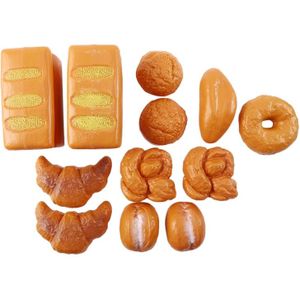 12 Stuk Simulatie Brood Set, Pretend Play Speelgoed Voedsel Simulatie Cake Speelgoed Speeltoestel Voor Kinderen