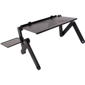 Verstelbare Aluminium Laptop Bureau Ergonomische Draagbare Tv Bed Lapdesk Lade Pc Tafel Stand Notebook Tafel Desk Stand Met Muismat