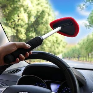 Auto Voorruit Cleaner Borstel Ruitenwisser Telescopische Handvat Auto Vensterglas Wasmachine Zachte Handdoek Borstel Car Care Cleaning Tools Nieuw