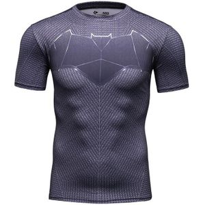 Mannen Korte Mouw T-shirt 3D Compressie T-shirt Mannen Sport Running Tights Quick-Droog T-shirt Zomer Fitness clothin