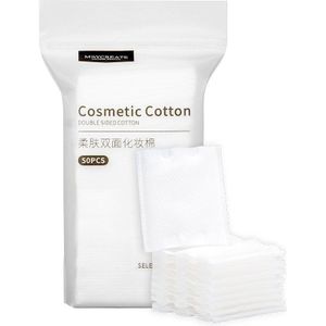 50 Stks/zak Double Side 3 Layer Up Wattenschijfjes Cosmetische Zachte Huid Verdikking Katoen Dubbelzijdig Make-Up