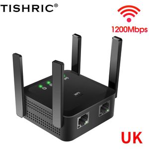 Tishric Draadloze Repeater Router Wifi Router 5 Ghz Wifi Signaalversterker 1200Mbps Long Range Wifi Repeater Verhoogt Wifi Range