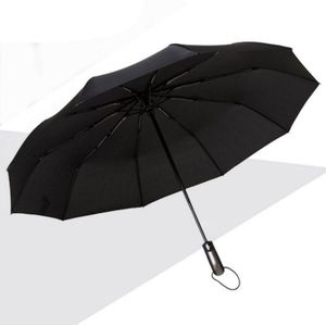 Wind Slip Drie Opvouwbare Automatische Paraplu Regen Vrouwen Auto Luxe Grote Winddicht Paraplu Mannen Frame Winddicht 10K Parasol