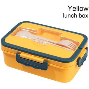Lunchbox Kinderen Student Voedsel Container Tarwe Stro Materiaal Lekvrije Magnetron Servies Draagbare Bento Box Met Compartim