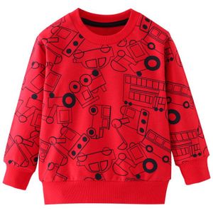 Funnygame Kids Kleding Lente Lange Mouw T-shirt Voor Jongens Cartoon Auto Jas Baby O-hals Katoenen Sweatshirt Kinderen Tops